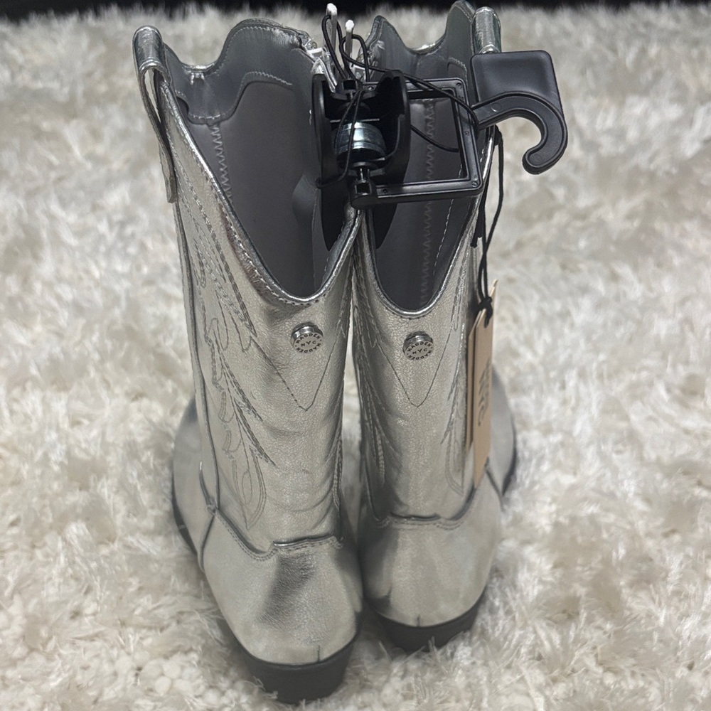 Madden NYC Kids Silver Western Cowboy Boots - Picture 5 of 9